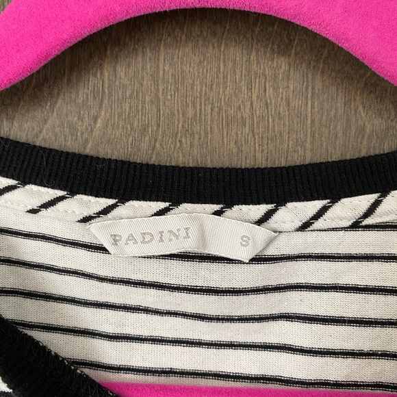 Black and white cropped floral sleeve shirt - Picture 4 of 6